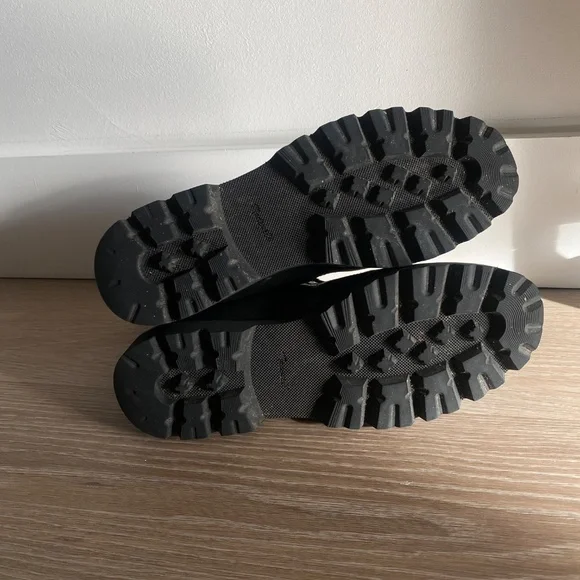 Madewell Citywalk Lugsole Lace-up Boots, Black Leather - Picture 10 of 12